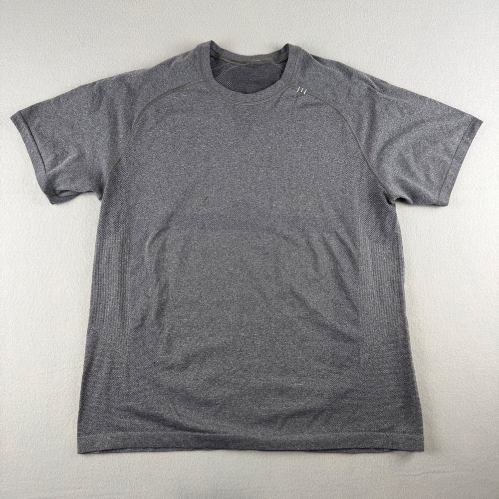Lululemon Metal Vent Tech Short Sleeve Shirt Mens Grey Training Tee L